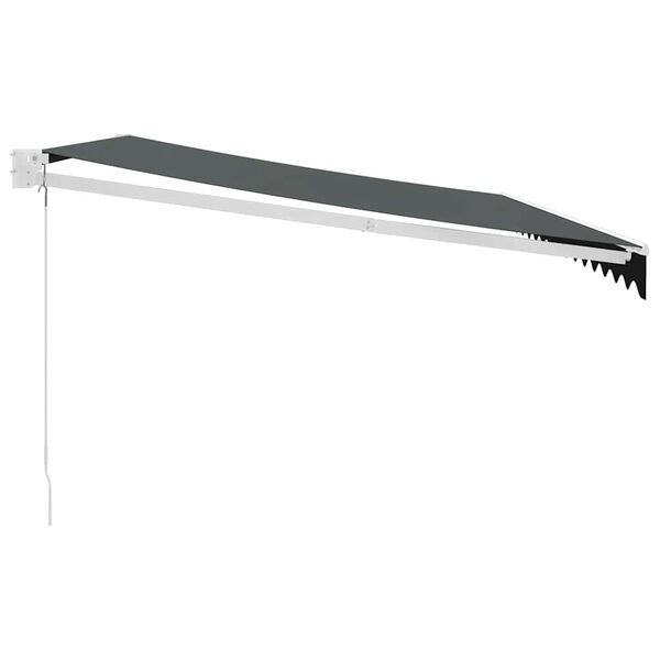 vidaXL Markis inf&auml;llbar antracit 4,5x3 m tyg&aluminium