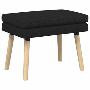 vidaXL Dubbel-lager b&auml;nk Svart 60 x 40 x 46 cm Tyg