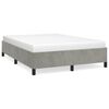 vidaXL S&auml;ngram utan madrass ljusgr&aring; 152x203 cm queen size sammet