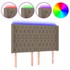 vidaXL S&auml;nggavel LED taupe 163x16x118/128 cm tyg