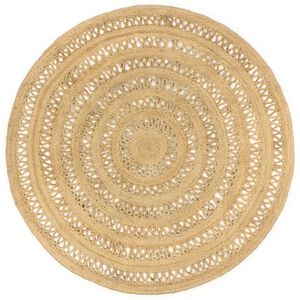 vidaXL Handgjord jutematta fl&auml;tad 180 cm