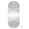 vidaXL V&auml;ggspegel med LED-belysning 45x100 cm glas oval