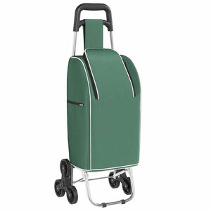 vidaXL Shoppingvagn Gr&ouml;n 39,5 x 33 x 93 cm Oxford tyg
