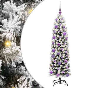 vidaXL Konstgjord julgran Gr&ouml;n 150 cm PVC och st&aring;l och plast