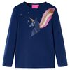T-shirt med l&aring;nga &auml;rmar f&ouml;r barn marinbl&aring; 104