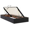 vidaXL F&ouml;rvaringss&auml;ng med LED med led Svart 100 x 200 cm Konstl&auml;der