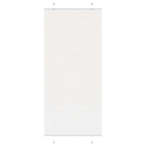 vidaXL Plisserad persienn vit 85x200 cm tyg bredd 84,4 cm polyester