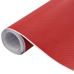 vidaXL Bilfoliering 4D r&ouml;d 100x150 cm