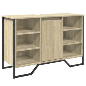 vidaXL Tv&auml;ttst&auml;llssk&aring;p sonoma-ek 91x35x60 cm konstruerat tr&auml;
