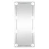 vidaXL V&auml;ggspegel med LED-belysning 40x80 cm glas rektangul&auml;r