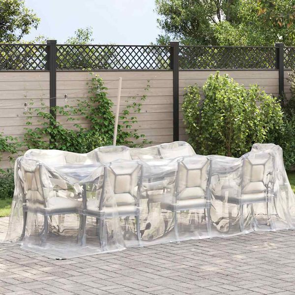 vidaXL Klar presenning med &ouml;ljetter 2x4 m polyeten