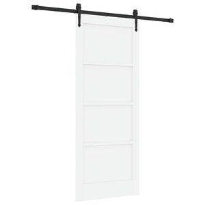 vidaXL Skjutd&ouml;rr ORKDAL Vit och svart 83 x 202 cm Massiv furu