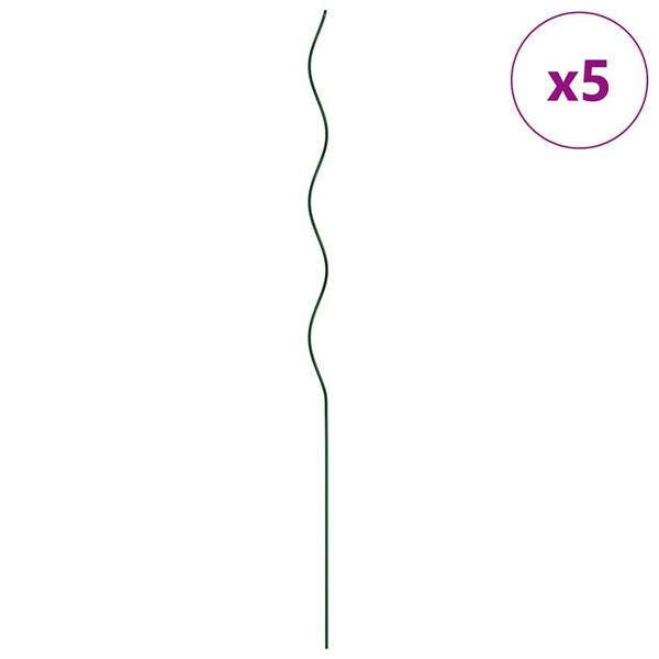 vidaXL V&auml;xtst&ouml;d 5 pcs Gr&ouml;n 110 x 0.6 x 0.6 cm St&aring;l