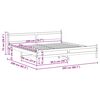 vidaXL S&auml;ngram utan madrass vit 200x200 cm massiv furu