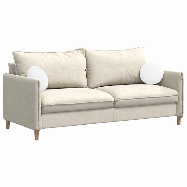 vidaXL Sittkuddar 2 pcs Vit &Oslash;30 x 13 cm tyg