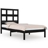 vidaXL S&auml;ngram svart massiv furu 75x190 cm