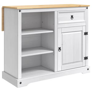 vidaXL K&ouml;ksvagn med l&aring;da 2 pcs Vit och Honungsvax 112 x 70 x 91,5 cm