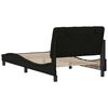 vidaXL Bed Frame without Mattress Black 100x200 cm Fabric