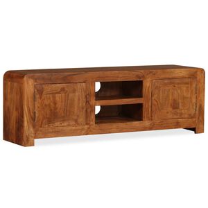 vidaXL Tv-b&auml;nk i massivt tr&auml; med honungsfinish 120x30x40 cm