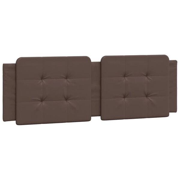 vidaXL Headboard Cushion "Zadar" Brown 160 cm Faux Leather