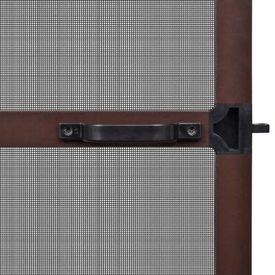 vidaXL Insektsnät med gångjärn för dörrar 100 x 215 cm brun