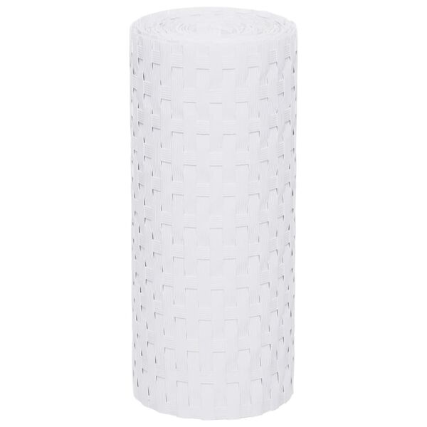vidaXL Balkongskärmar 5 st vit 255x19 cm konstrottning