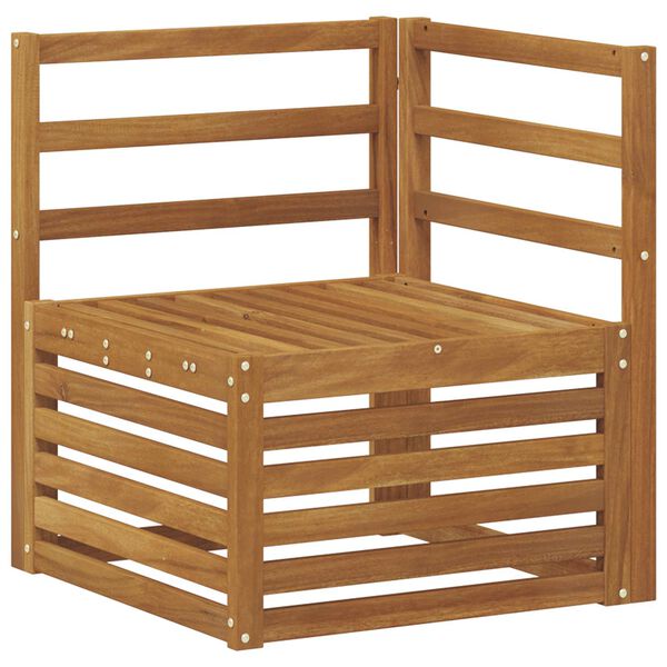 vidaXL Soffgrupper 7 pcs Naturf&auml;rg Massivt Akaciatr&auml;