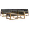 vidaXL Utomhussoffset 6 st Vit och antracit Polyester