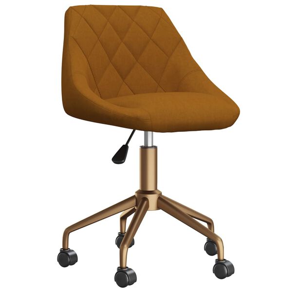 vidaXL Snurrbara matstolar 2 st brun sammet