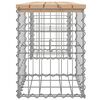 vidaXL Trädgårdsbänk gabion-design 103x31x42 cm massiv furu