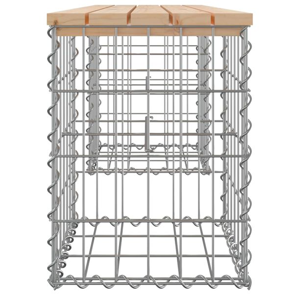 vidaXL Trädgårdsbänk gabion-design 103x31x42 cm massiv furu