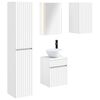 vidaXL Badrumssk&aring;psset 5 pcs Vit 43 x 11,5 x 60,5 cm Konstruerat tr&auml;
