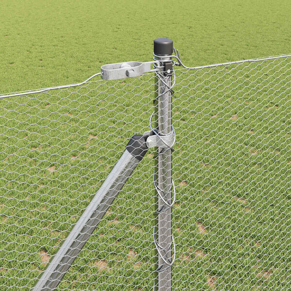 vidaXL St&auml;ngselstolpe Silver 10 x 1,4 m (13 mm n&auml;t) St&aring;l