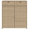 vidaXL Trädgårdsskåp beige 105x55x113 cm konstrotting