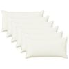 vidaXL Kudd&ouml;verdrag 6 st HOUTEN Vit 40 x 80 cm Faux Linne