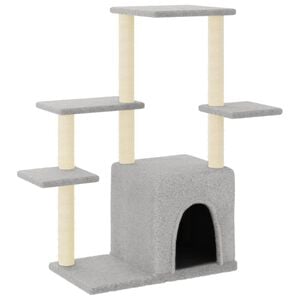 vidaXL Kl&ouml;str&auml;d med sisalpelare ljusgr&aring; 97,5 cm