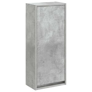 vidaXL V&auml;ggmonterad handfatsspegel Betonggr&aring; 35 x 20 x 81 cm