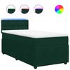 vidaXL Rams&auml;ng med madrass m&ouml;rkgr&ouml;n 90x190 cm sammet