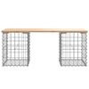 vidaXL Trädgårdsbänk gabion-design 103x31x42 cm massiv furu