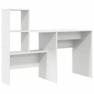 vidaXL Skrivbord Vit Konstruerat tr&auml; 131,5 x 50 x 106,5 cm