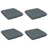 vidaXL Sittkuddar VIANEN 4 st 100% Polyester Bl&aring; 45 x 45 x 12 cm