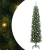 vidaXL Konstgjord julgran Gr&ouml;n 240 cm PVC och st&aring;l och plast