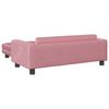 vidaXL Barnsoffa med fotpall rosa 100x50x30 cm sammet