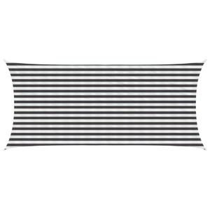 vidaXL Sols&auml;tt segel 2 x 4,5 m HDPE Rektangul&auml;r Antracit och vitt