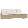 vidaXL Soffset 5 st 5-Antal sittplatser Beige och gr&auml;ddf&auml;rgad