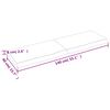 vidaXL Bordsskiva m&ouml;rkbrun 140x40x(2-6) cm behandlad massiv ek