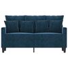 vidaXL 2-sitssoffa bl&aring; 120 cm sammet
