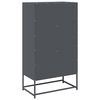 vidaXL Highboard antracit 68x39x123 cm stål
