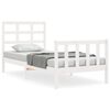vidaXL S&auml;ngram utan madrass vit 90x190 cm massiv furu
