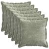 vidaXL Kudd&ouml;verdrag 6 pcs HOUTEN Gr&ouml;n 40 x 40 cm Chenilletyg
